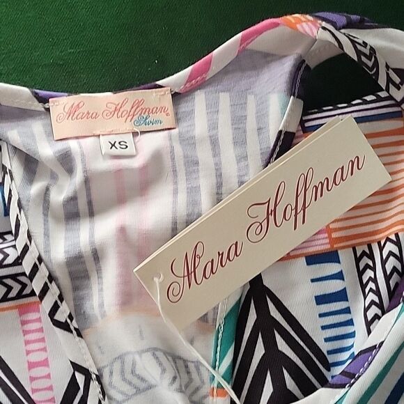 NWT Mara Hoffman XS Tank Racer Back Maxi Long Jersey Bodycon Summer Aztec Dress - Picture 6 of 7